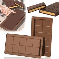 chocolate bar silicone mold for break apart candy and wax melts