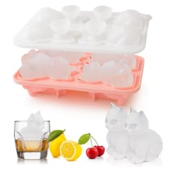 3d cat ice block mold – flexible bpa-free silicone ice mold for drinks & cocktails