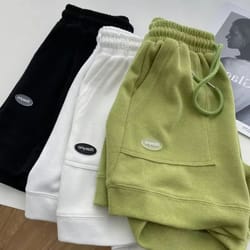 2026 women's wide leg shorts with drawstring, loose comfortable fit and slim waist for home, casual, and sports