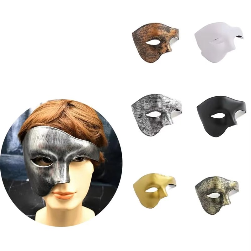 Phantom HalfFace Cosplay Mask Creative Masquerade Costume Accessory 0