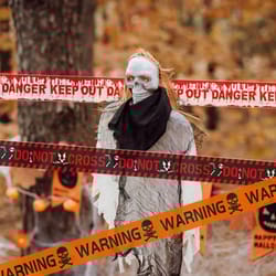 halloween warning tape decoration strip for haunted houses & parties