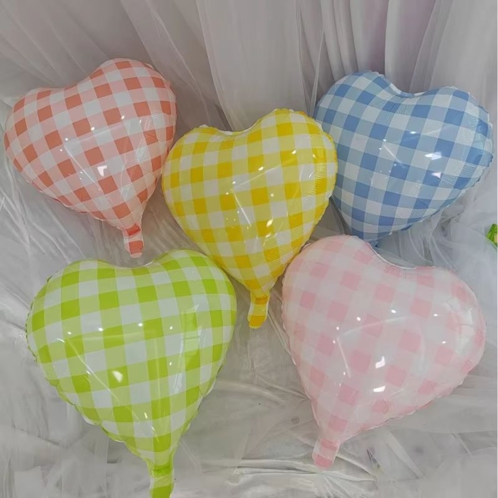 18Inch HeartShaped Aluminum Foil Balloons Set Of 5 For Party And Wedding Decor 3