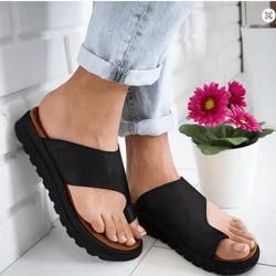 women's open-toe wedge platform slippers – anti-slip, thick sole, casual outdoor sandals