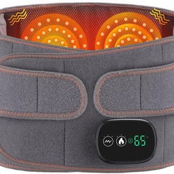 electric heating waist massager belt – vibration & hot compress support with 3-level adjustment