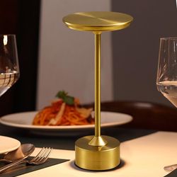 wireless touch dimming led table lamp – rechargeable ambient light for home, bar & restaurant