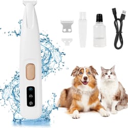 led dog paw trimmer – waterproof pet hair grooming clippers with display & 18mm wide blade