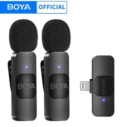 boya by v wireless lavalier microphone for iphone android vlogging interviews and live broadcast
