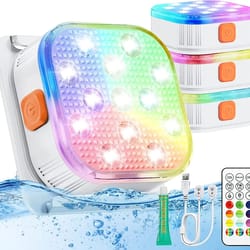 rechargeable led submersible pool lights with remote and timer for color changing underwater illumination