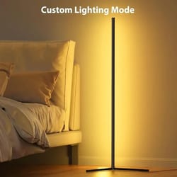 smart rgb led floor lamp with app control and music sync for living room or gaming setup