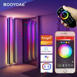 smart rgb outdoor wall light with app control and remote for porch holiday and party lighting