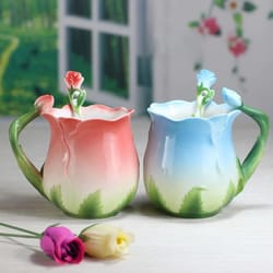 bone china camellia floral mug 320ml