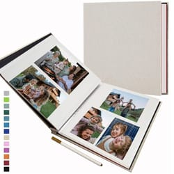 linen photo album self adhesive scrapbook album for pictures