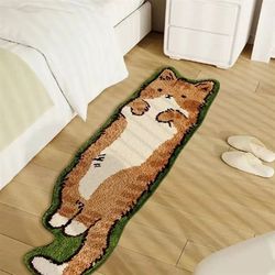 non slip fluffy round floor rug nordic cartoon decor