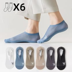 men invisible boat socks 6 pack breathable cotton sole deodorant thin liner