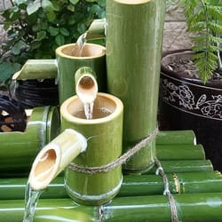 bamboo tabletop fountain modern water ornament for home garden