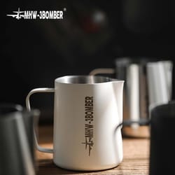 mhw 3bomber 3.0 stainless steel milk frothing pitcher for coffee and latte art