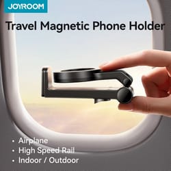 joyroom magnetic travel phone holder foldable clamp airplane mount