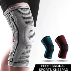silicone knee pads strap patella support compression braces for running sport