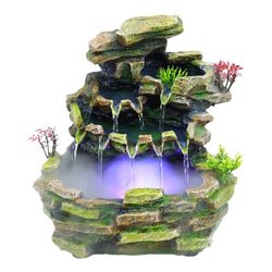 desktop fountain waterfall rockery indoor relaxation ornament for office home bedroom desk decoration