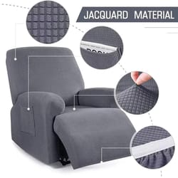stretch recliner sofa cover one seater armchair slipcover with elastic jacquard fabric