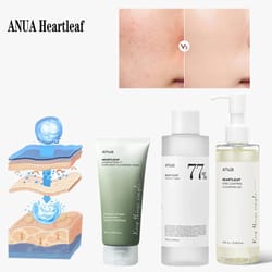anua heartleaf 77 toner and cleansing skincare set