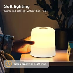 touch led night light usb rechargeable dimmable bedside lamp for bedroom and home decoration