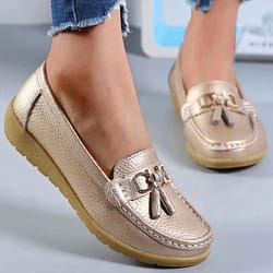 women shoes nurse loafers comfortable flat shoes casual leather footwear