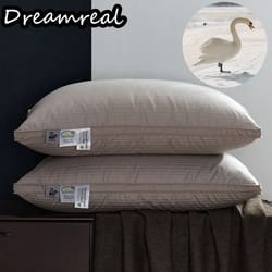 100 percent goose down pillow with cotton cover soft neck support