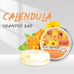 calendula plant shampoo soap bar silicone free deep cleansing hair care