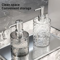 luxurious abs soap dispenser refillable press liquid dispenser for kitchen and bathroom