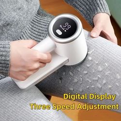 rechargeable fabric clothes shaver 3 speeds 2000mah led display lint remover