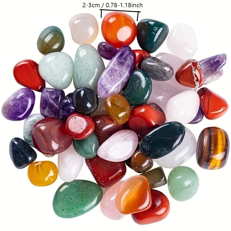 Natural Mixed Color Polished Stones And Crystals For Home And Garden Decoration 1