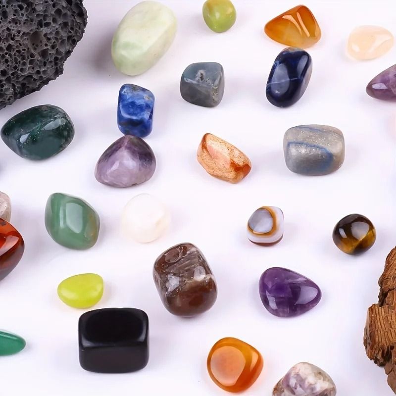 Natural Mixed Color Polished Stones And Crystals For Home And Garden Decoration 3