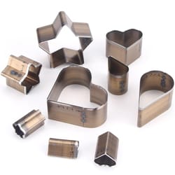 manual leather craft cutting die set 3 piece heart shaped punch tool kit