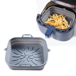 silicone square air fryer liner reusable baking tray and basket insert