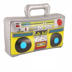 inflatable boombox and microphone set 80s 90s theme disco party props