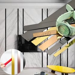 mirror finish wall edge trim strip stainless steel decorative line