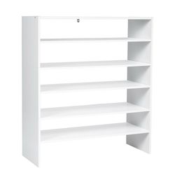 stackable wood shoe rack for entryway & hallway, multi-tier shoe organizer shelf for space-saving storage