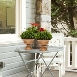 artificial boxwood topiary trees set of 4 premium pe fake plants for tabletop,desk, and shelf decor heart & pine cone