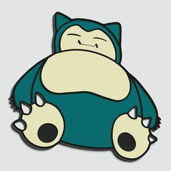 layered design of snorlax pokemon for paper and laser cutting machines. snorlax pokemon svg cricut cut out file