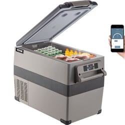 refrigerator portable car fridge freezer with fast cooling, app control, dc & ac for travel, camping, home