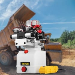 4.5 quart double solenoid hydraulic pump, 12v double acting power unit for car lifts (3200 psi w/ remote)