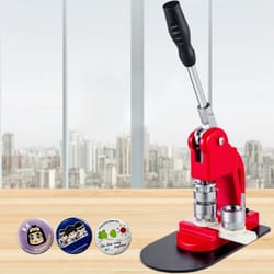 deluxe 1" button badge maker, complete 1000-piece kit with circle cutter for diy pins, keychains & promotional items