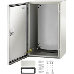 industrial steel electrical box (20x12x10 inches), 4x rated, ip66 waterproof enclosure with removable backplate
