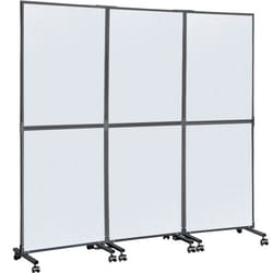 acoustic room divider 3-pack, office partition wall panel set (72" x 66") – soundproof, mobile & tackable for workspace