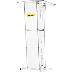 acrylic podium for church, thick plexiglass lectern with table, clear acrylic pulpit for recital, speech