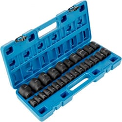 26-piece 1/2" drive impact socket set, cr-v steel 6-point shallow sockets (10mm-36mm) with storage case