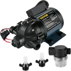 dc washdown pump, gpm psi self priming water pump w/ epdm valve & salt water strainer, for rv, boat, marine deck & yacht
