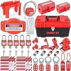 electrical safety loto kit padlocks, lockouts, tags, hasps for risk removal in industrial and electrical machinery