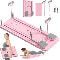 adjustable pilates push up and core training board with resistance bands for home workouts